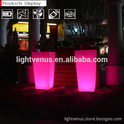 Factory direct sale RGB color changing remote control flower pot